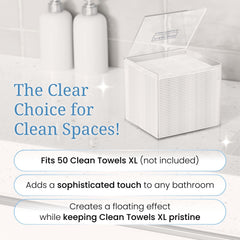 CLEAN SKIN CLUB capacidad para 50 toallas XL para uso diario