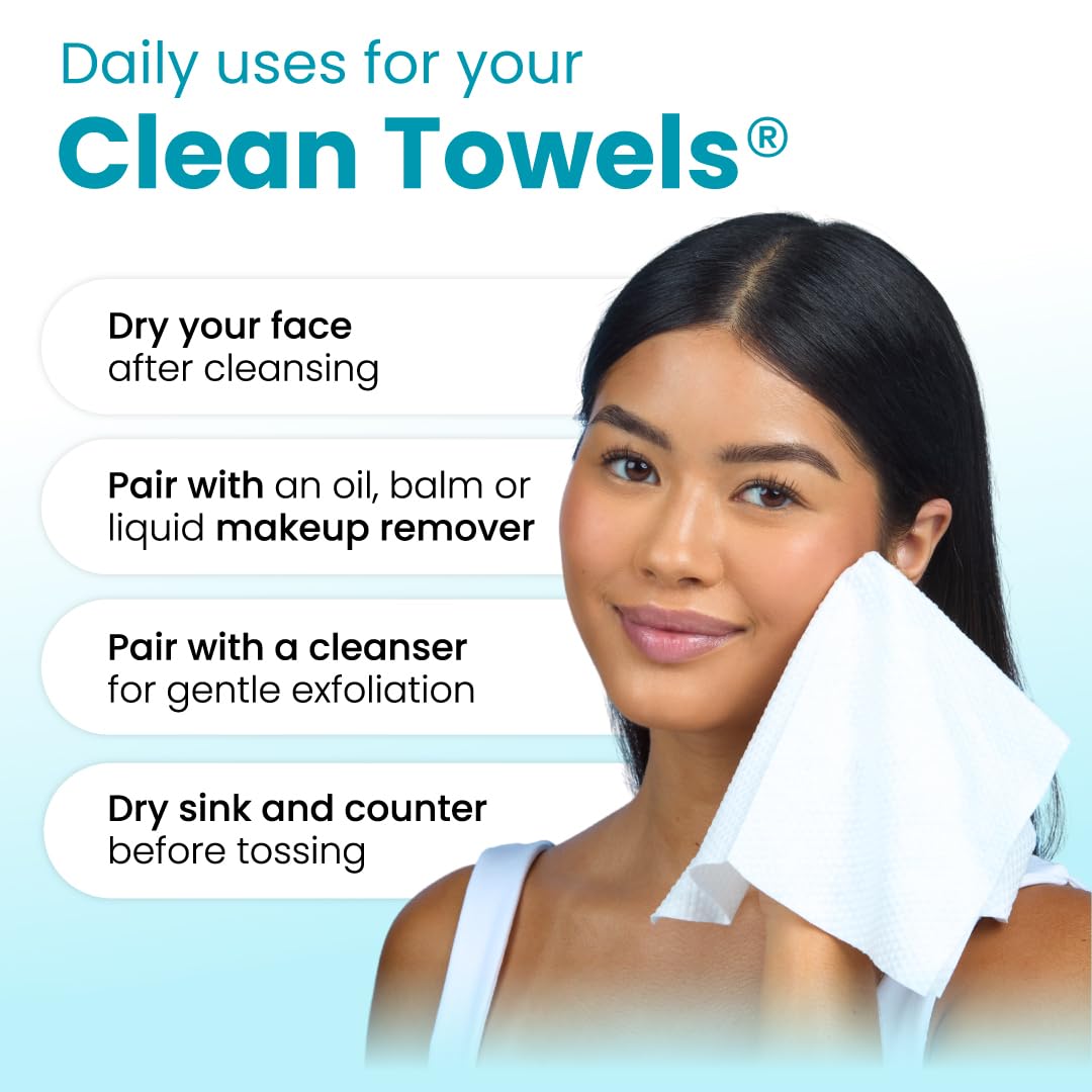 Toallas Clean Skin Club en conjuntos de viaje para regalar o uso diario.