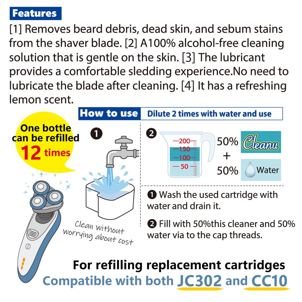 Cleanu Made in Japan quality supports gentle cleaning and lubrication.