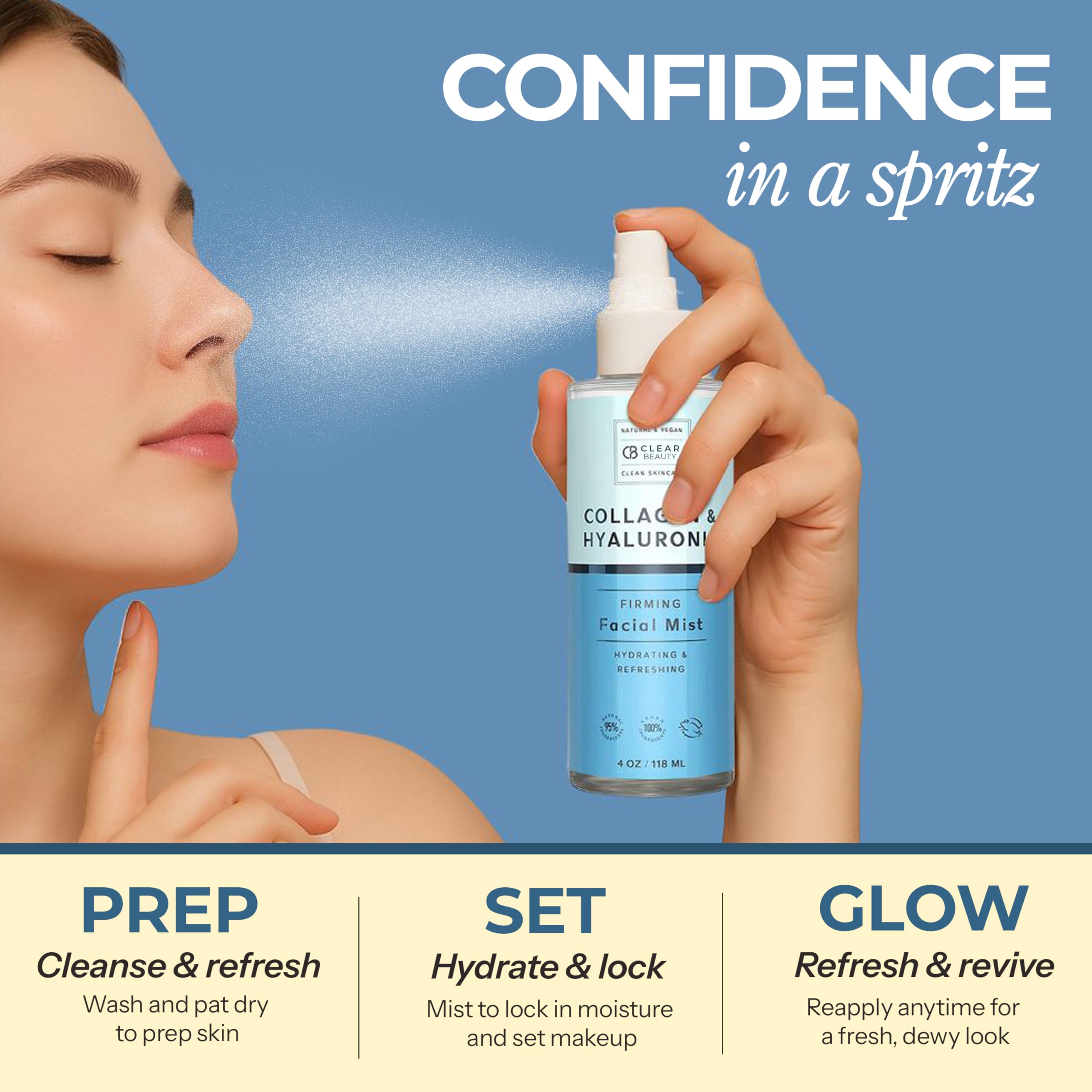Clear Beauty cruelty-free emblem underscores ethical, cruelty-free skincare choices.