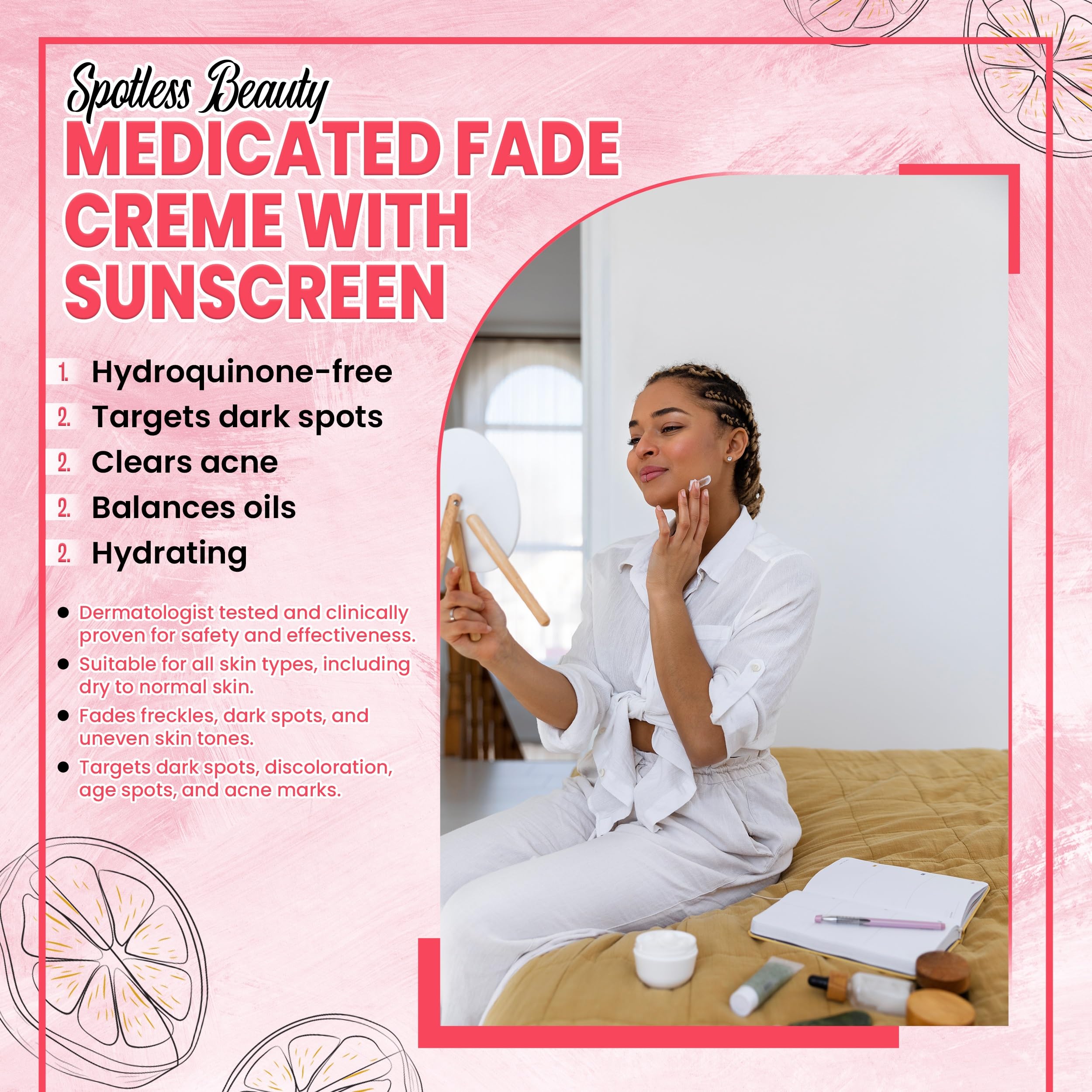 Clear Essence Fade crema: ingredientes suaves para piel sensible.