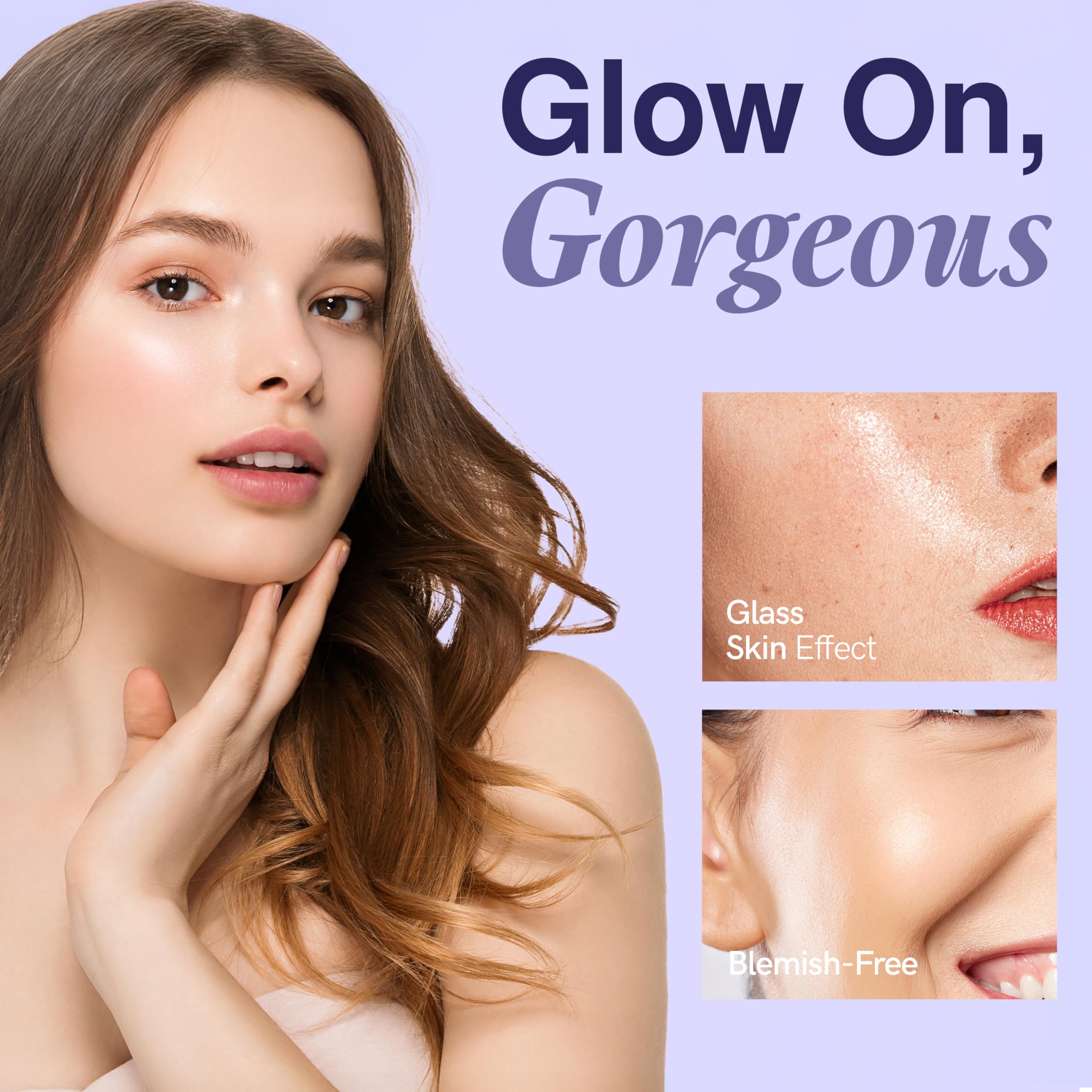 Clear Visage serum: primer plano de textura suave y agradable.