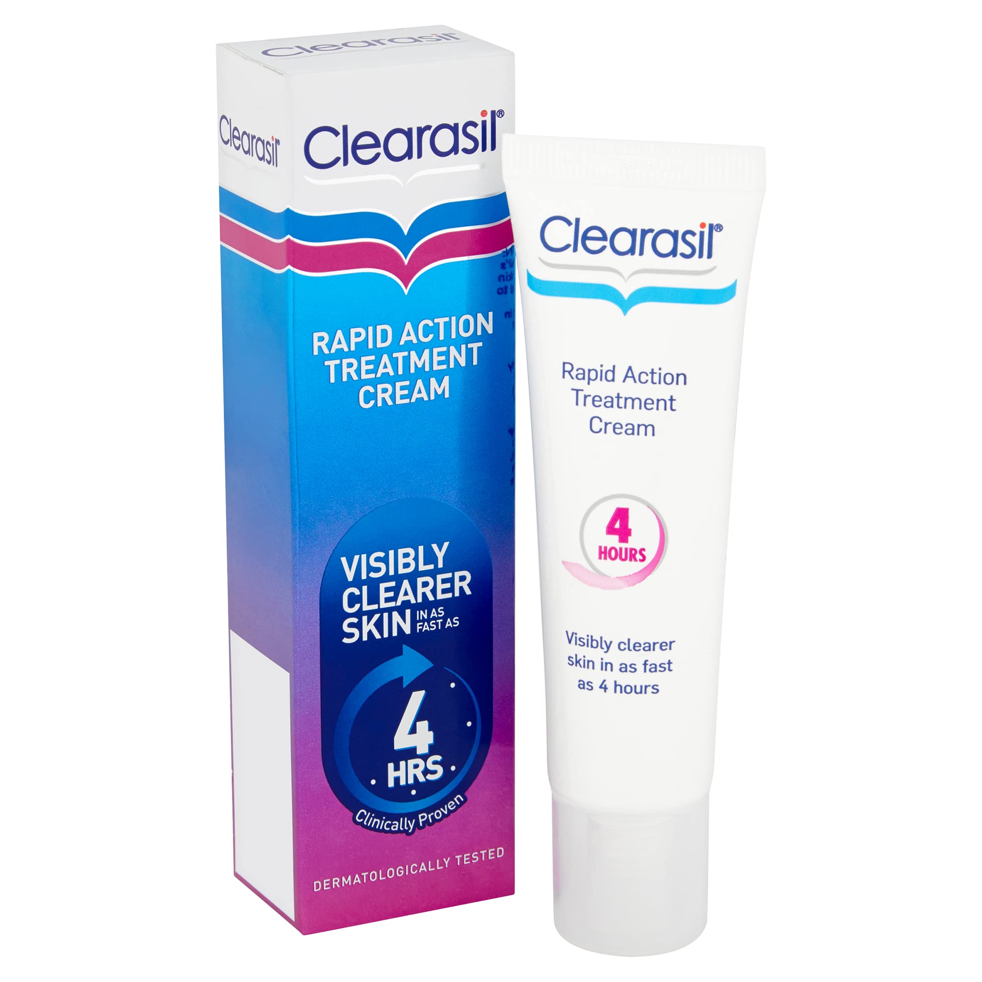 Clearasil en botella, tratamiento puntual que penetra en poros para granos.