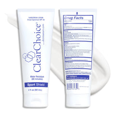 ClearChoice Sport Shield SPF 45 – bouteille portable pour protection quotidienne et voyage.