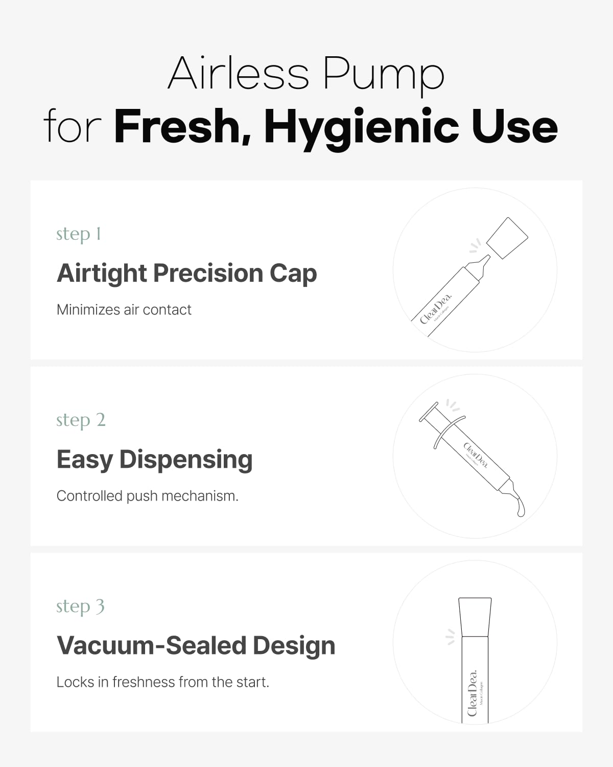 ClearDea aplicación suave y precisa para cuidado facial diario