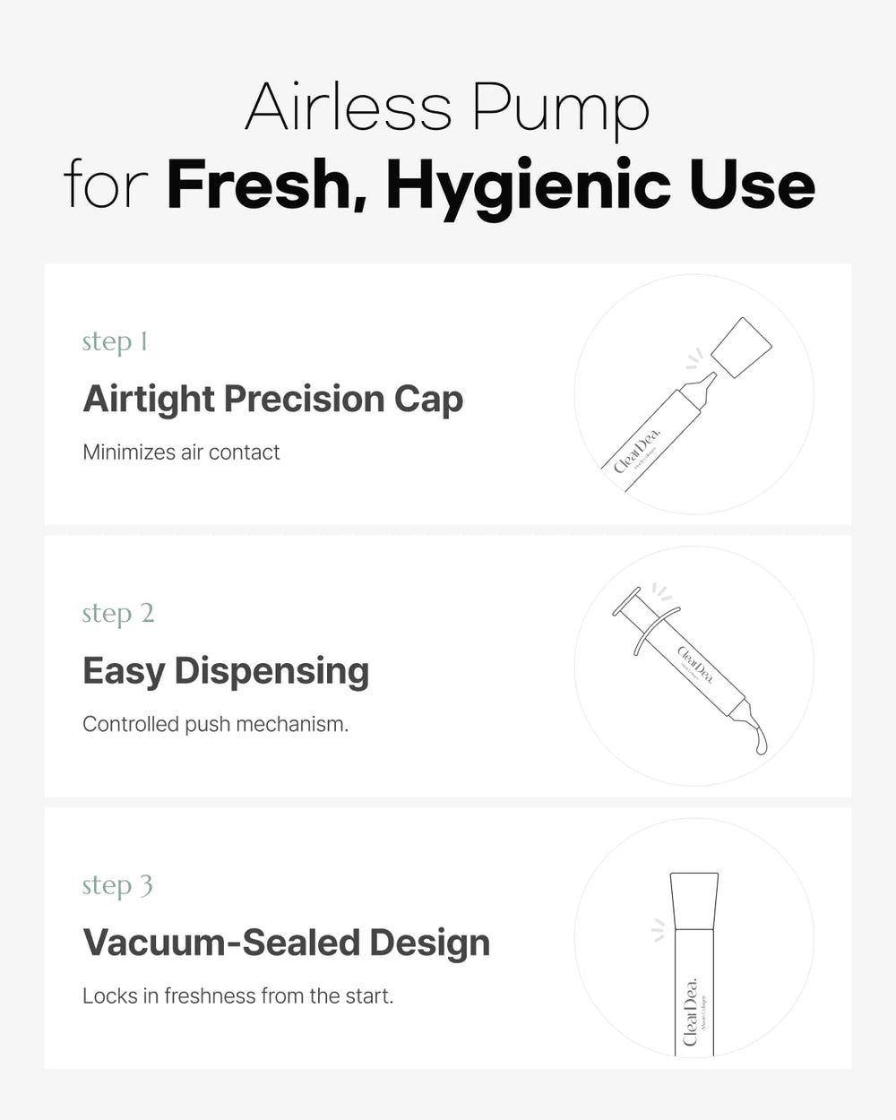 ClearDea aplicación suave y precisa para cuidado facial diario
