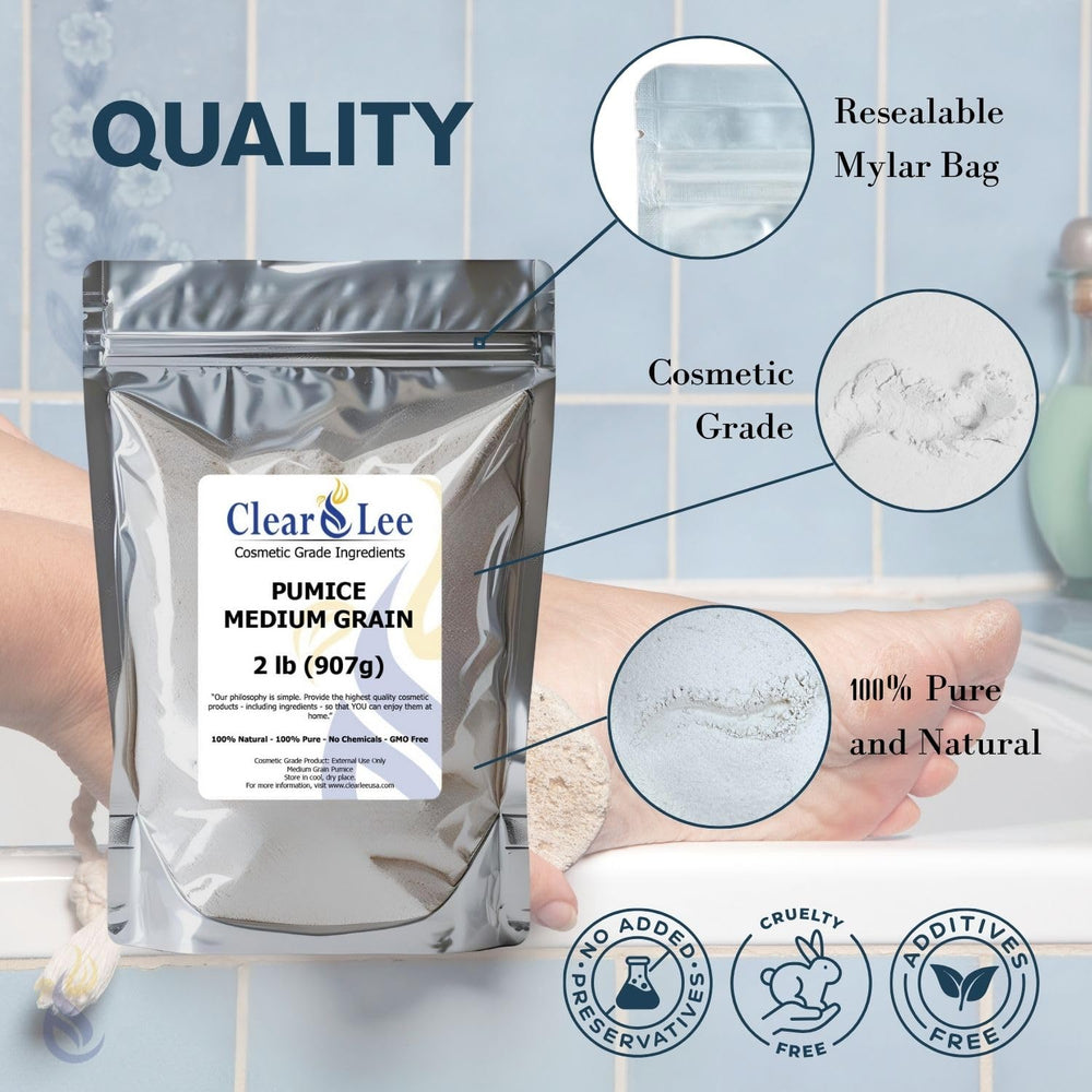 ClearLee púmice para pedicure de pies, eliminación suave de callos