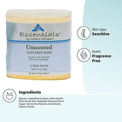 Empaque variable de Clearly Natural Essentials, jabón de glicerina sin fragancia