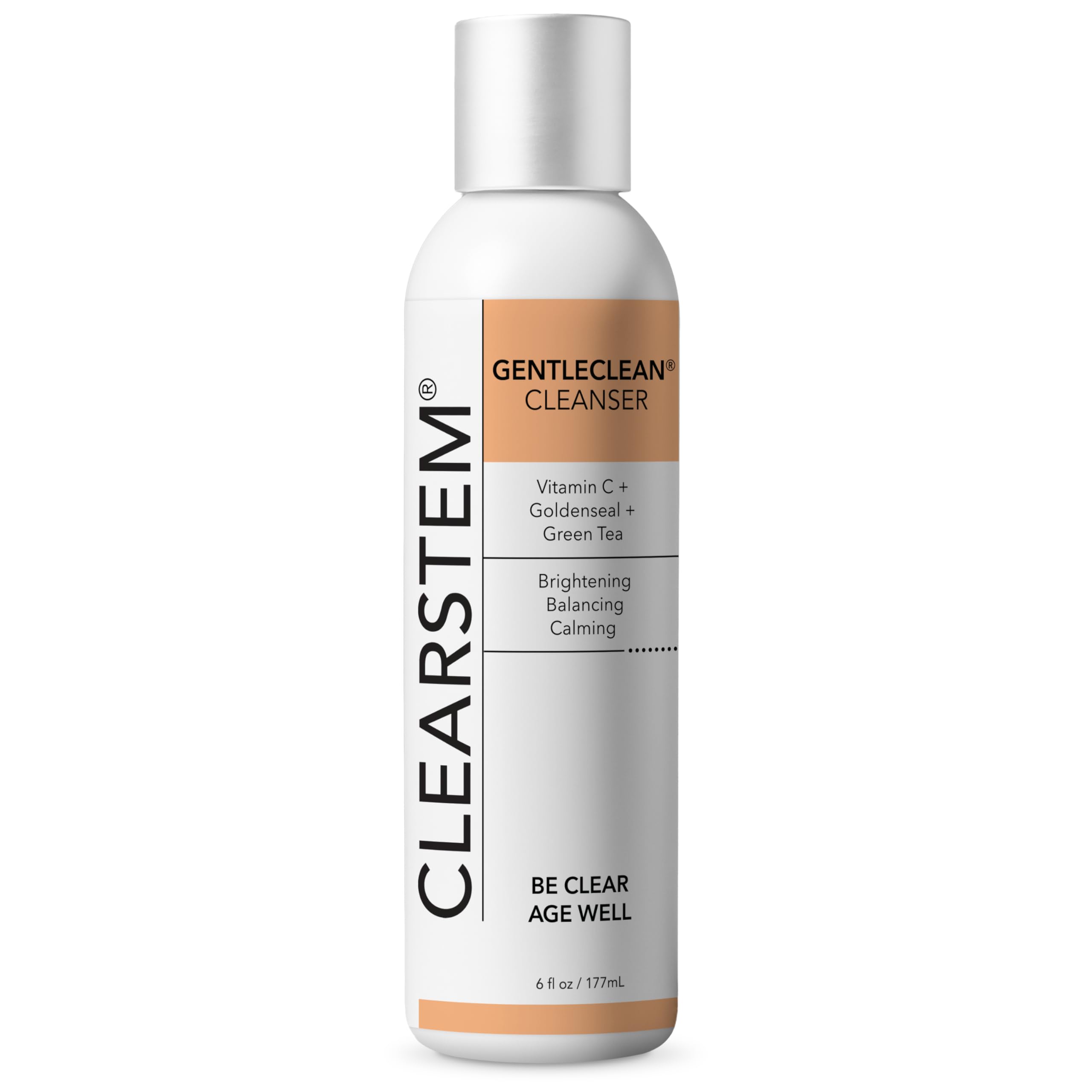 CLEARSTEM GentleClean botella con dispensador para limpieza suave diaria.