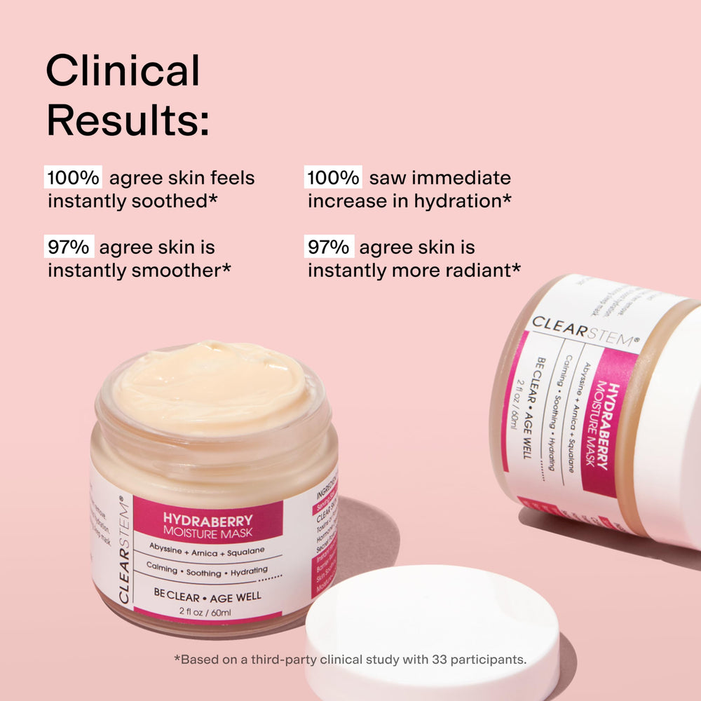 CLEARSTEM Hydraberry árnica para confort ligero en la piel.