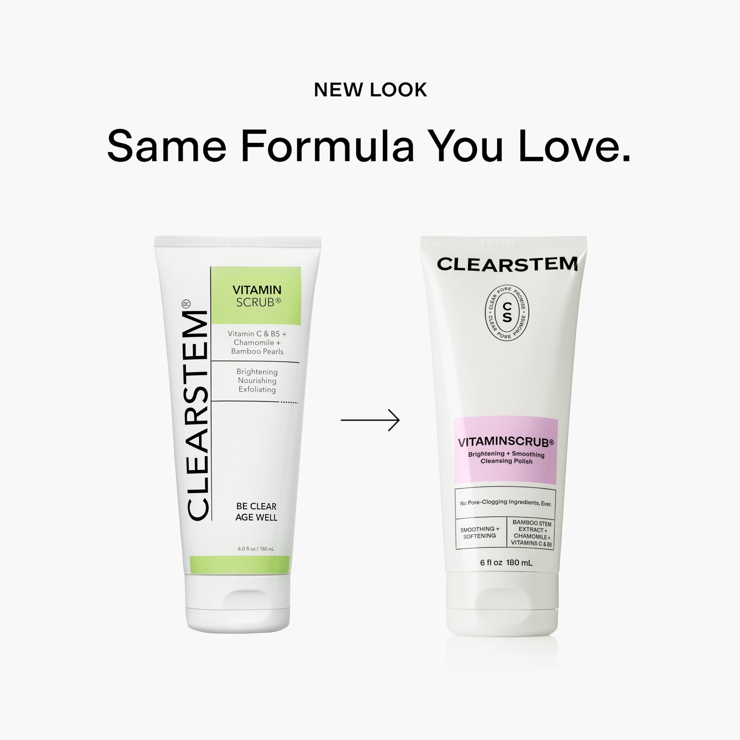 CLEARSTEM Vitaminscrub contiene vitamina C que ilumina y calma la piel.