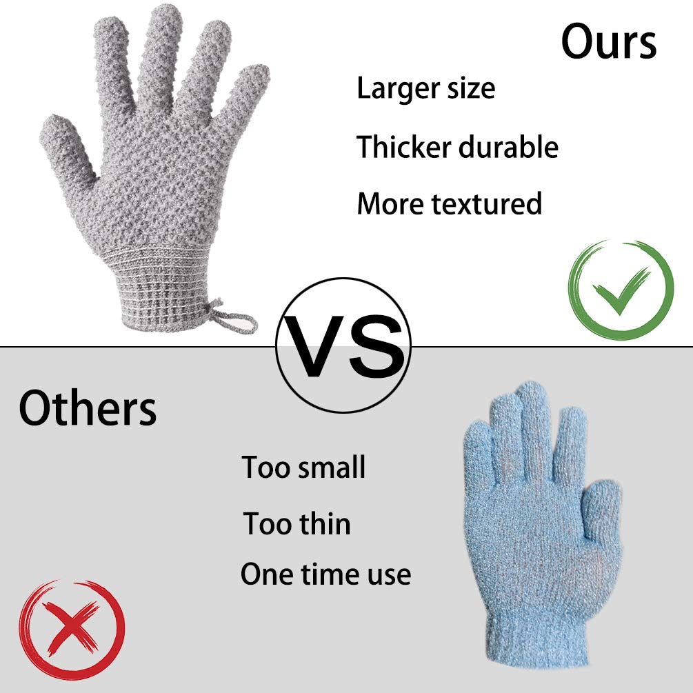 CLEEDY guantes exfoliantes para regalo familiar en casa.