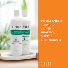 Cleure acondicionador sin fragancia para cuero cabelludo sensible y cabello hidratado.