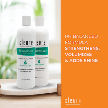 Cleure champú sin sulfatos, espuma ligera para piel sensible.