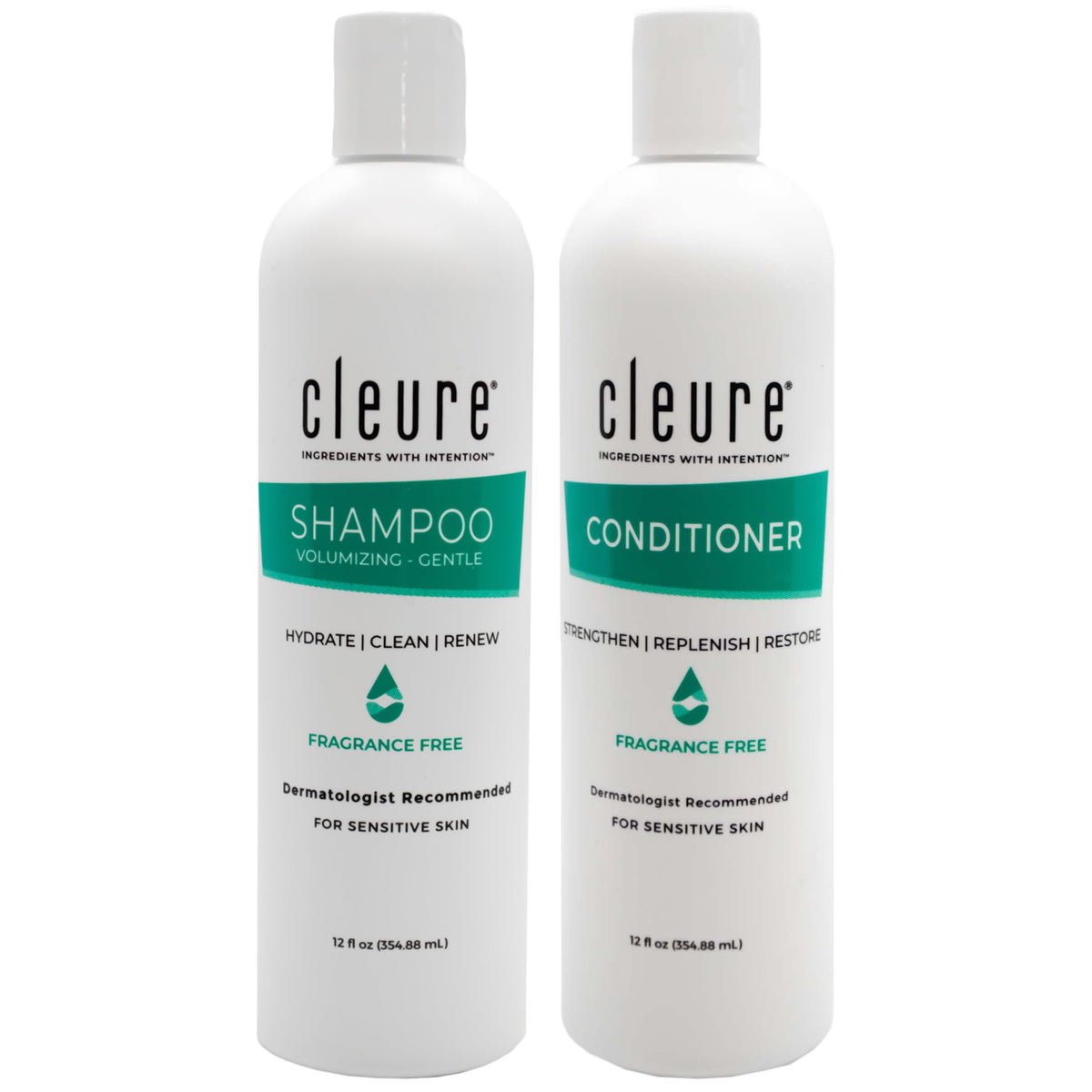Cleure champú sin sulfatos enfocado en volumen para cabello suave.