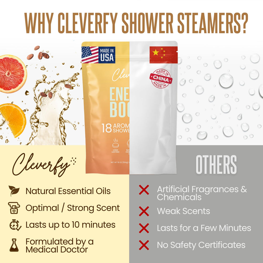 Cleverfy pastilla en la ducha, uso fácil sin sumergir