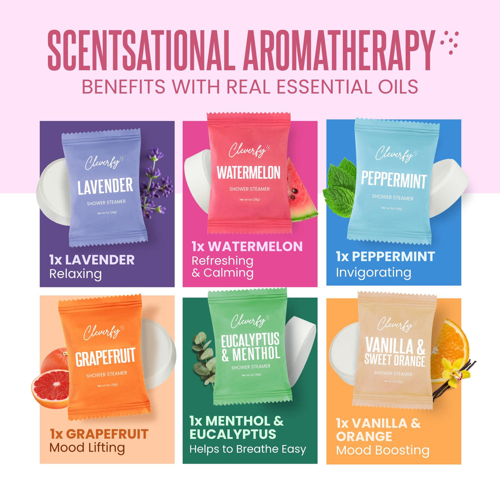 CLEVERFY ducha aromaterapia sandía, aroma refrescante para energizar la ducha