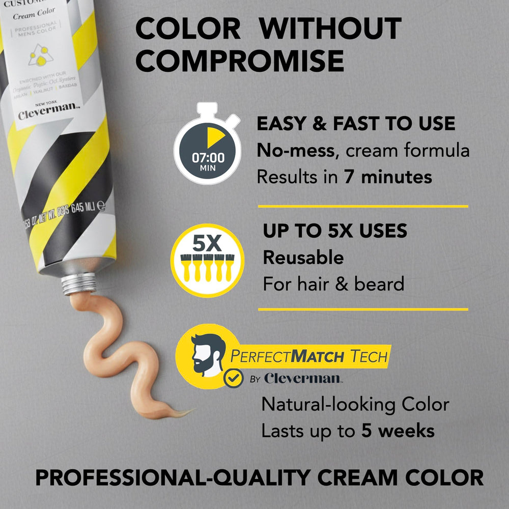 Crema colorante Cleverman para un color profesional en casa