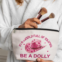 CLHHM Bolso maquillaje viaje rosa, mantiene tus cosméticos organizados durante el viaje.