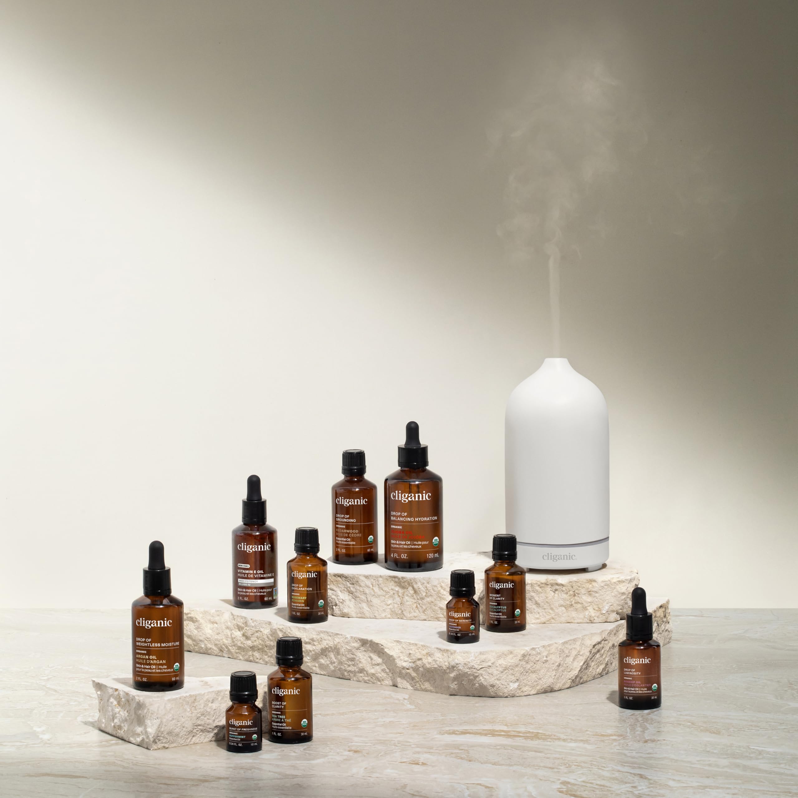 Aceite de Baobab Cliganic para cabello nutrido y brillo.