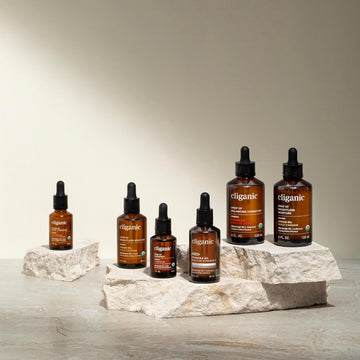 Cuidado de la piel con Aceite de Baobab Cliganic sin aditivos.