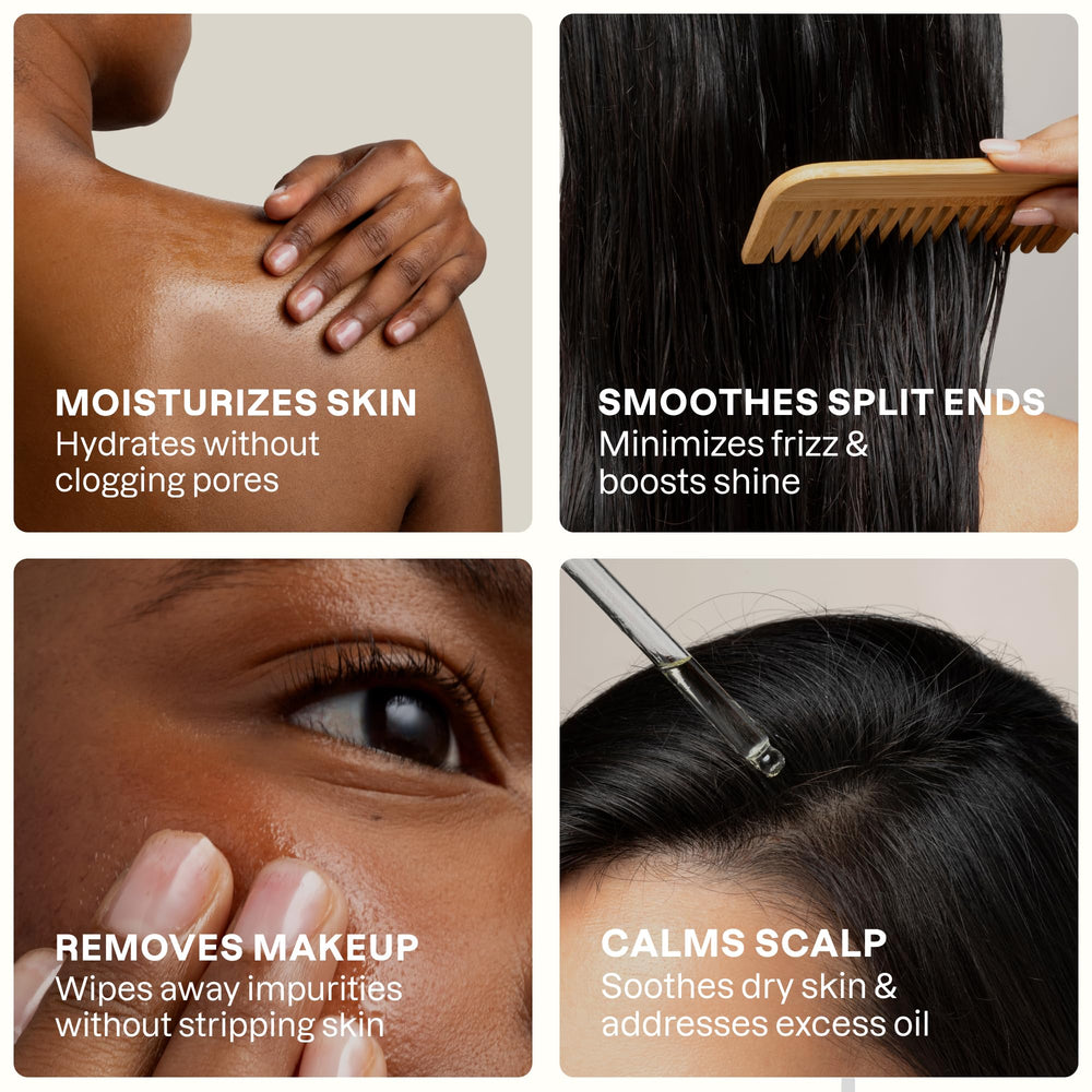 Cliganic Aceite de Jojoba Orgánico 4oz para cuero cabelludo y cabello sano.