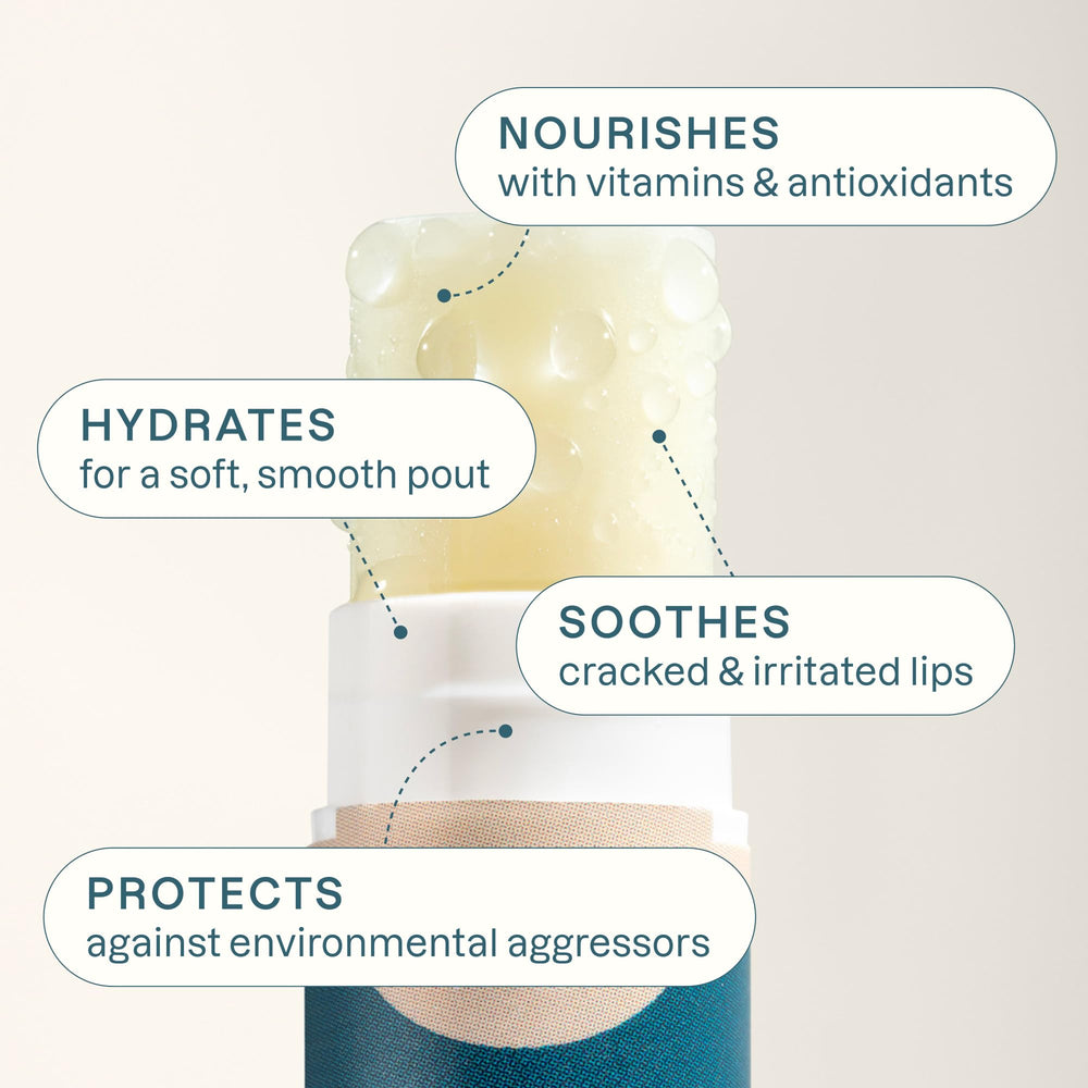 Bálsamo Cliganic con sabor Cítricos, protección suave para labios secos.