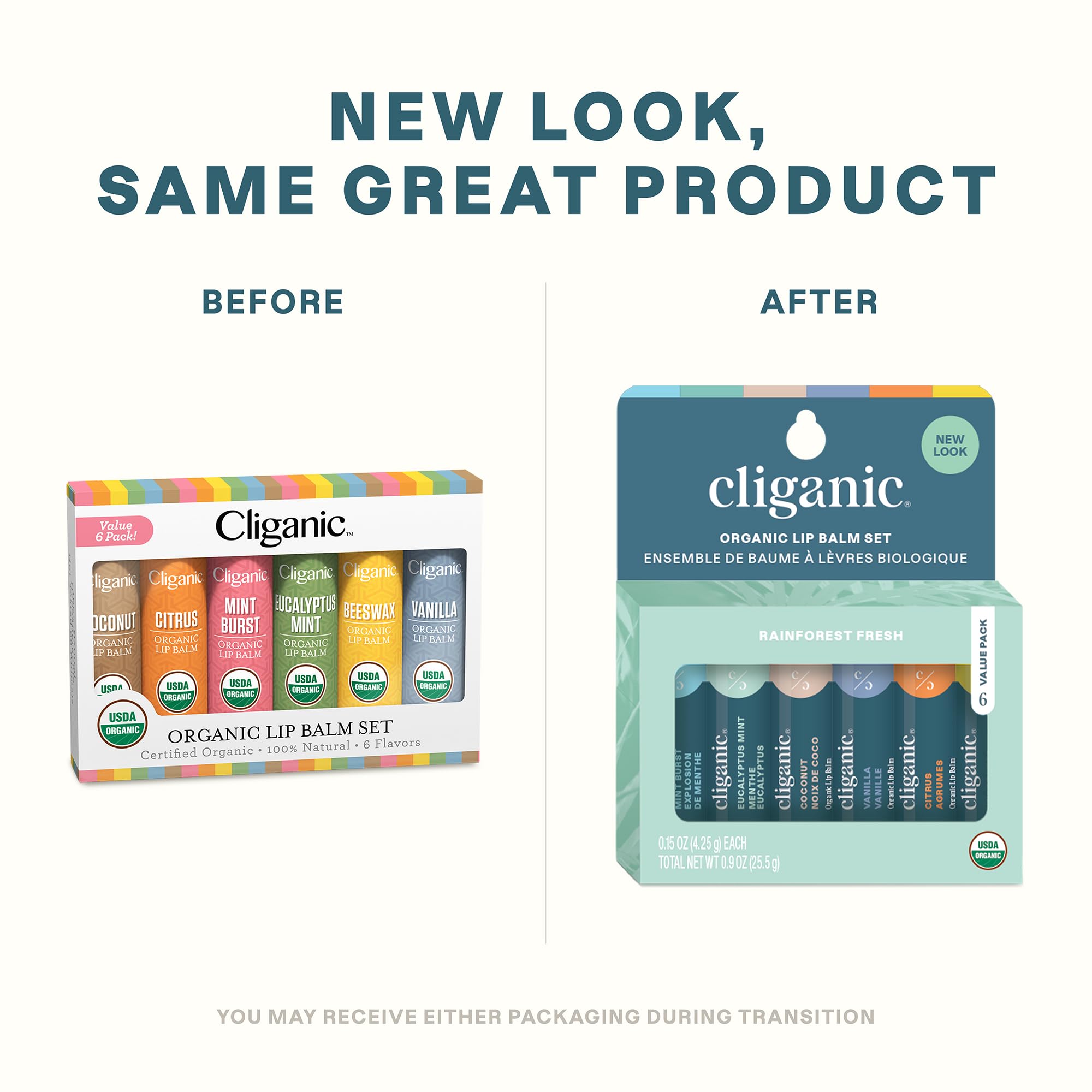 Baume à lèvres Cliganic Menthe – parfum frais, hydratation rapide en déplacement.