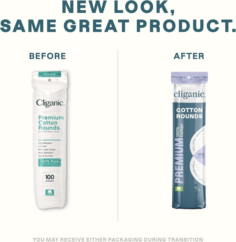 Cliganic discos-algodon-hipoalergenicos-desmaquillaje, aptos para piel sensible.