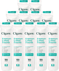 Cliganic discos de algodón para rostro, textura suave para desmaquillar