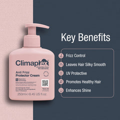 La crema Climaplex protege contra el encrespamiento con aplicación manual para definición.