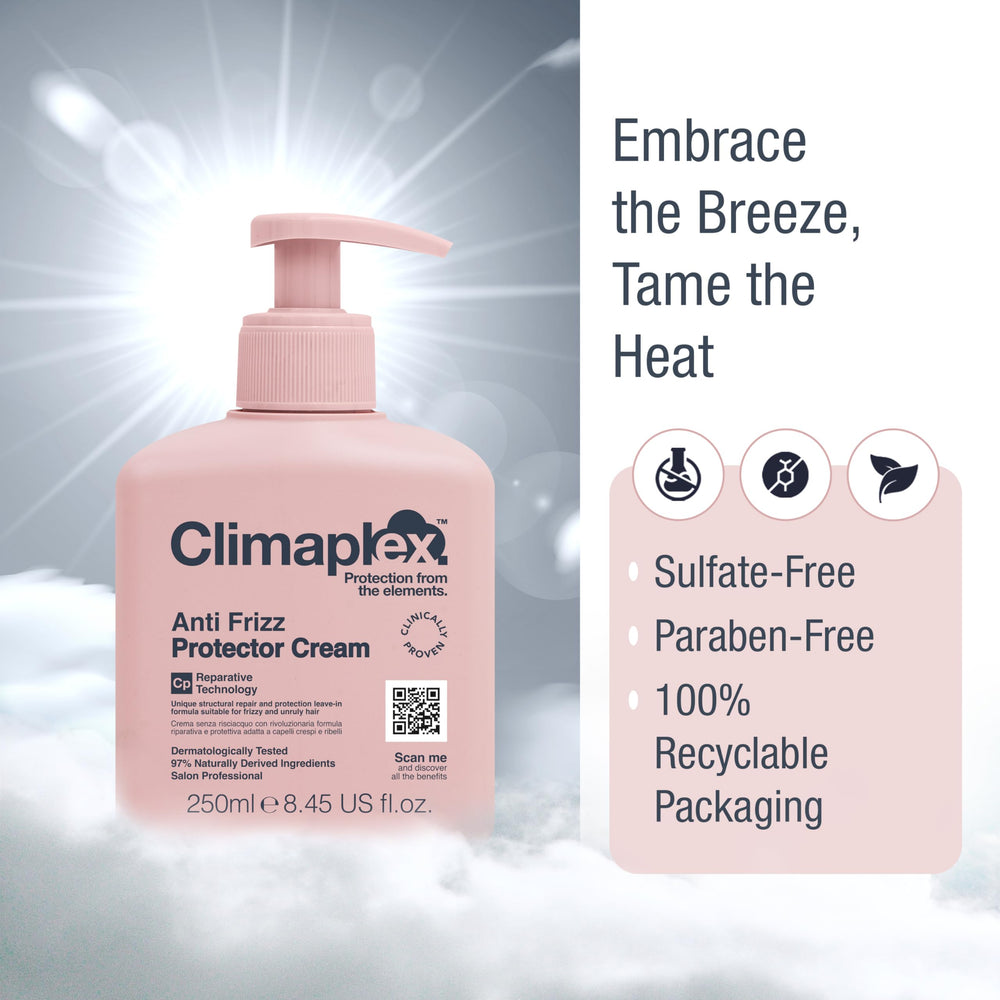 Climaplex crema protectora antiencrespamiento, protección frente a rayos ultravioleta para cabello.