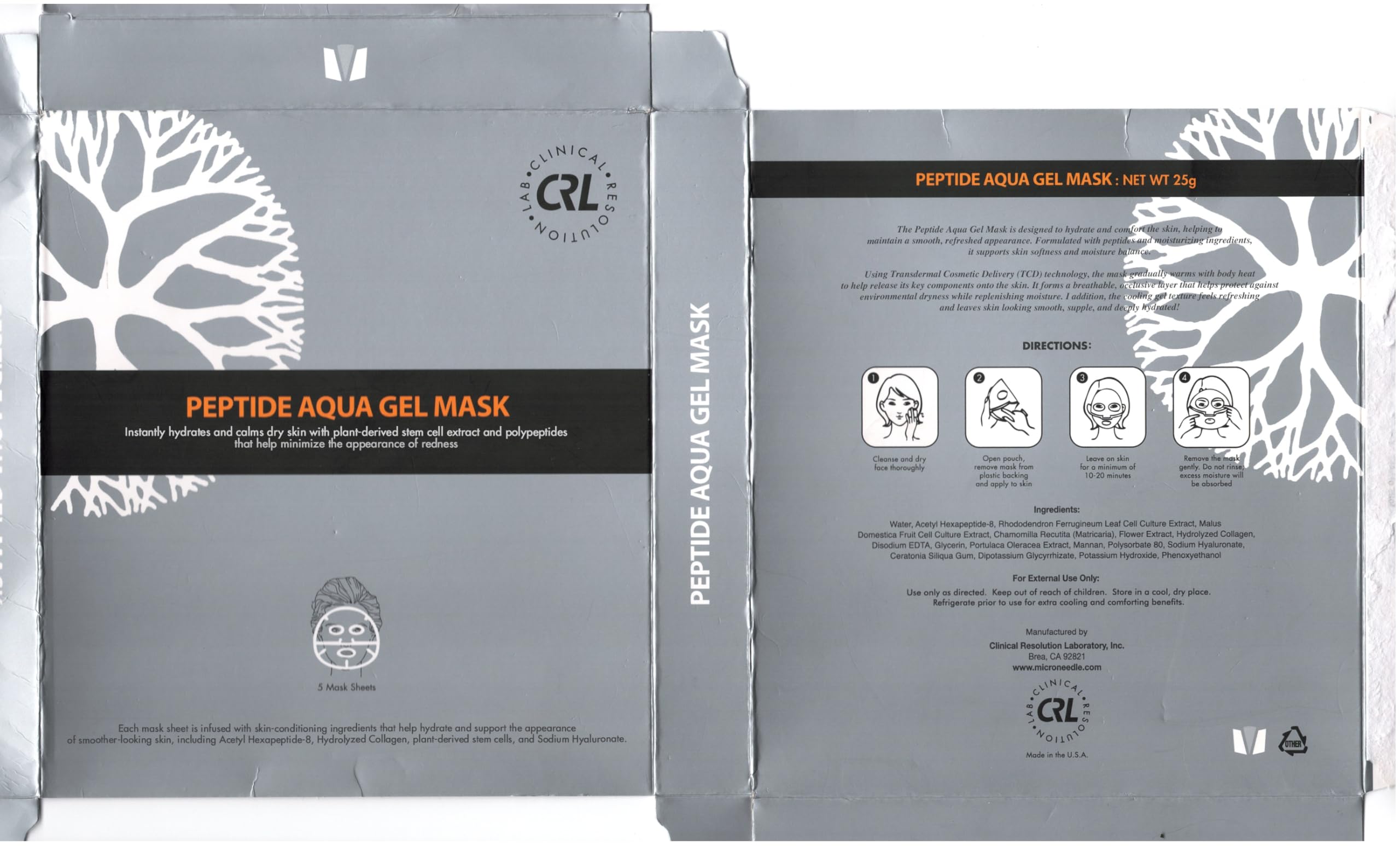 CRL Mascarilla Aqua Gel libre de crueldad y vegana