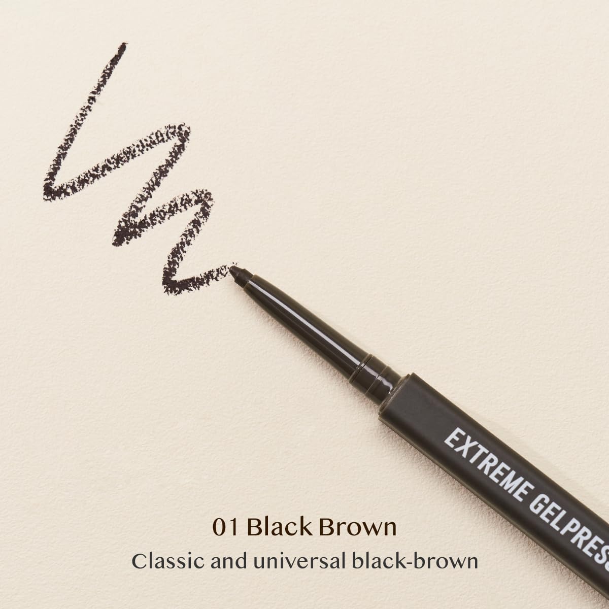 CLIO Extreme Gelpresso Pencil Eyeliner creamy texture glides on without tugging.