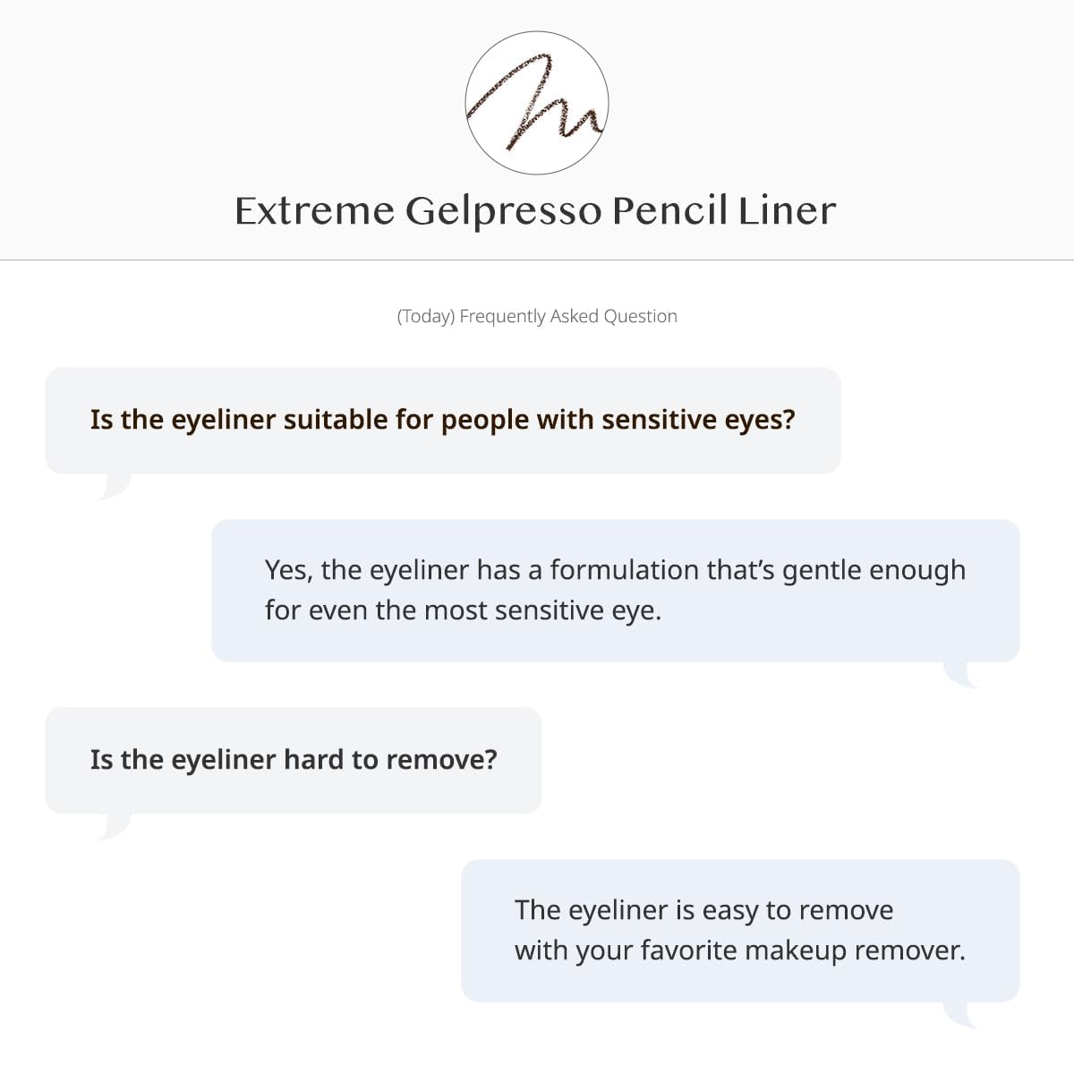 CLIO Extreme Gelpresso Pencil Eyeliner long wear resists smudging and flaking.