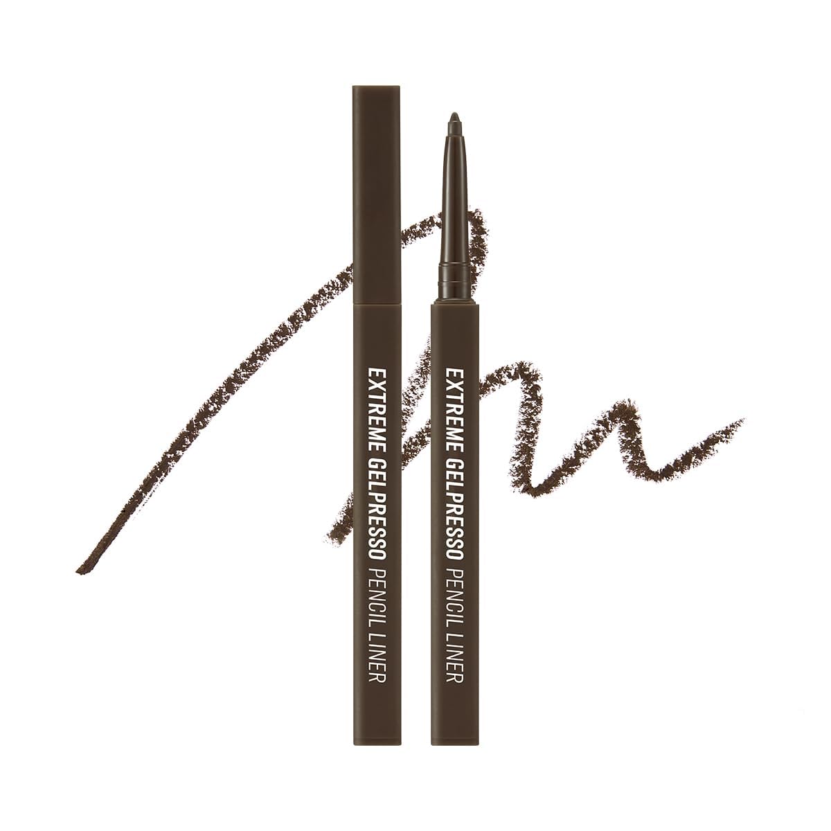 CLIO Extreme Gelpresso Pencil Eyeliner in Black Brown for a precise retractable line with long lasting color.