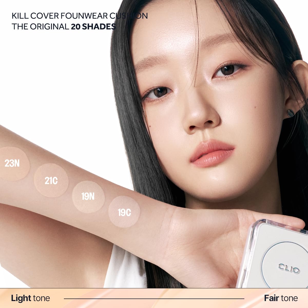 CLIO Kill Cover Founwear Cushion diseño coreano de marca líder.