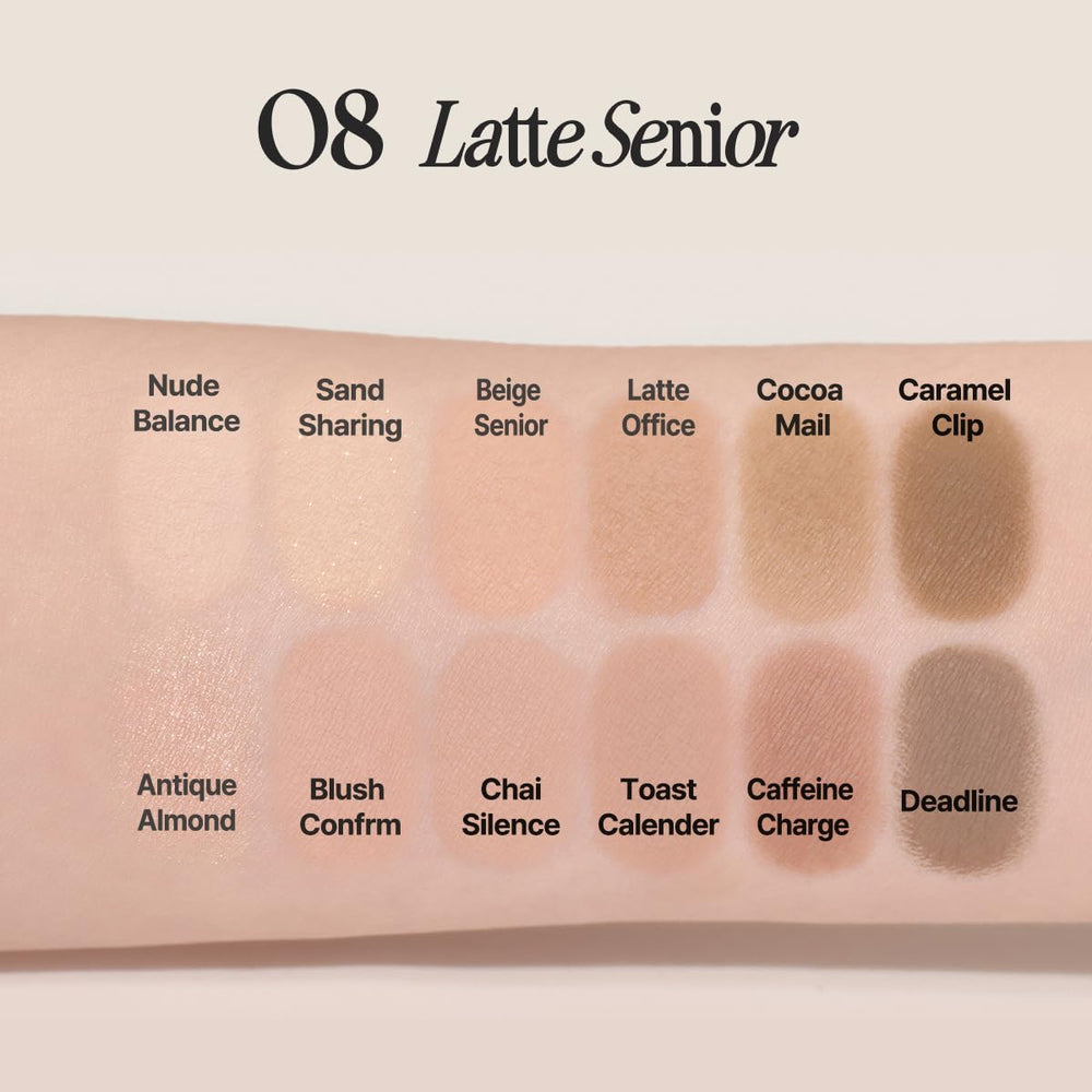 CLIO PRO EYE PALETTE AIR Latte Senior - textures satinées pour un fini durable et fluide.