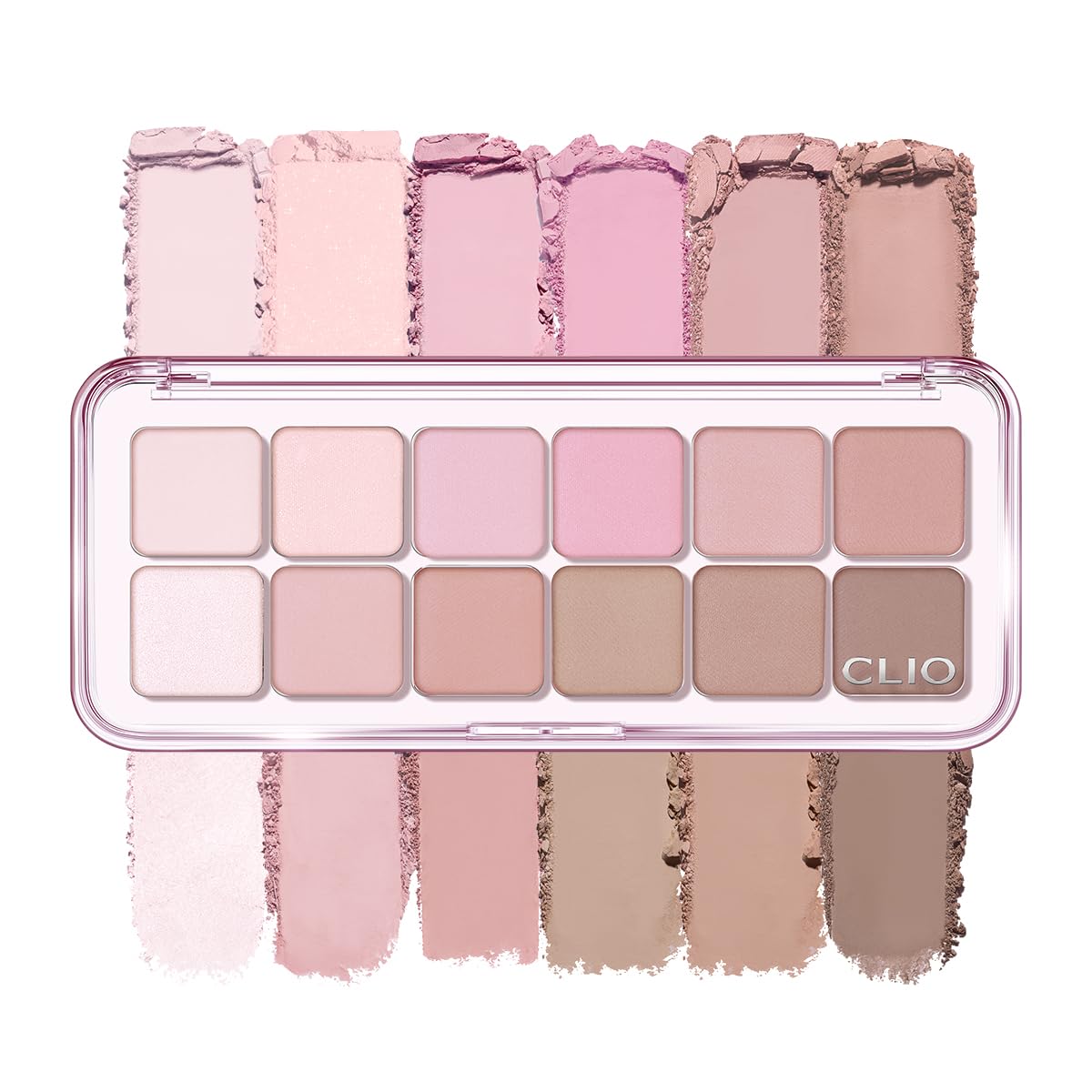 CLIO PRO paleta de ojos Air Lavender Staff, vista frontal, colores suaves para un aspecto natural