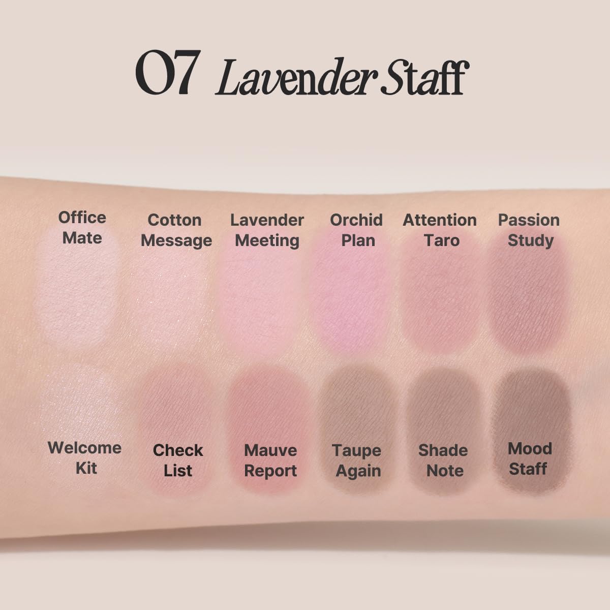 CLIO PRO paleta de ojos Air Lavender Staff, sombras con brillo satinado para efecto suave