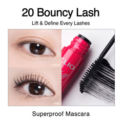 CLIO Kill Lash Superproof Mascara, aplicador curvo 30 grados, precisión por pestaña.