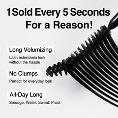CLIO Kill Lash Superproof Mascara tubing removible con agua tibia para retirarla