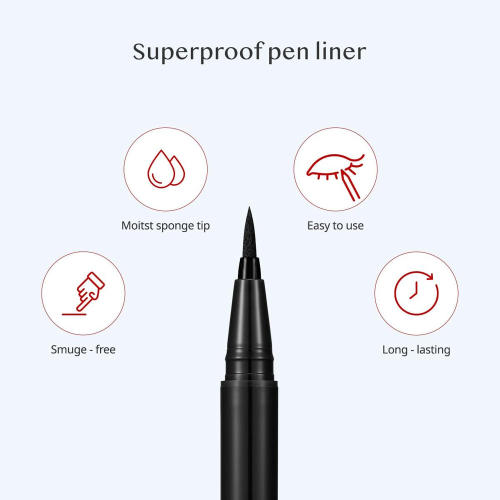 CLIO Superproof delineador marrón intenso para definición duradera