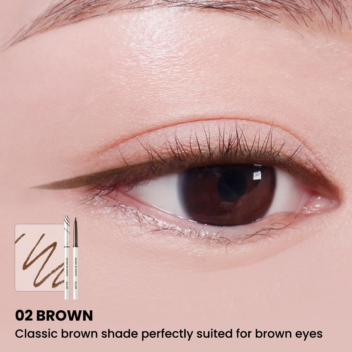 CLIO Sharp So Simple waterproof formula stays put through humidity and sweat.