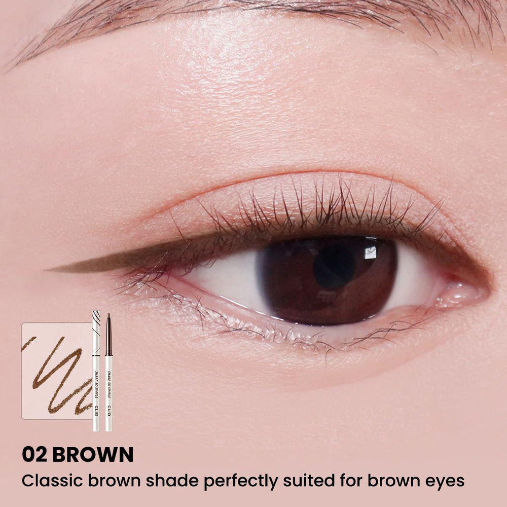CLIO Sharp So Simple waterproof formula stays put through humidity and sweat.
