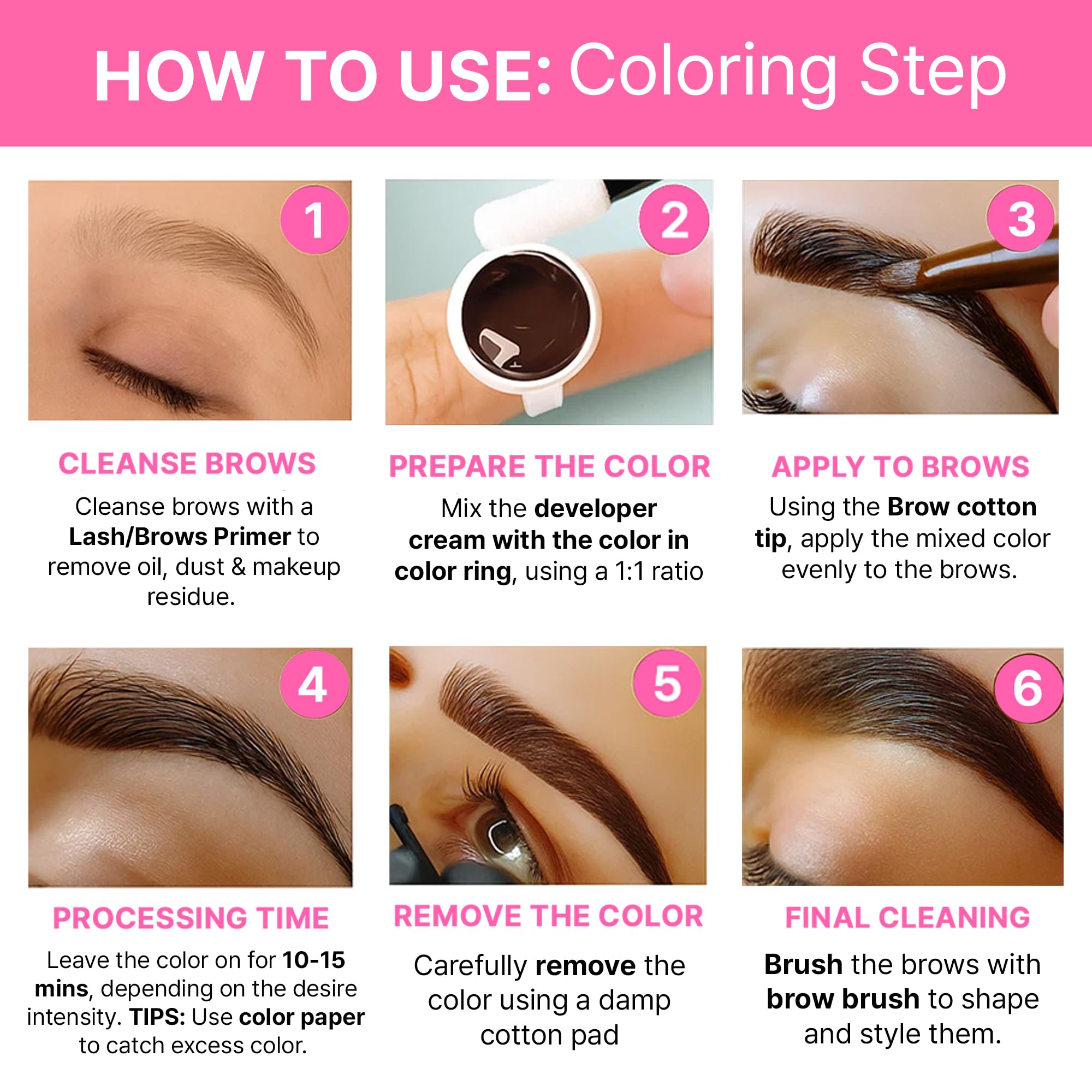 CLIONE PRIME: conjunto color pestanas-cejas; uso multiuso para pestañas y cejas.