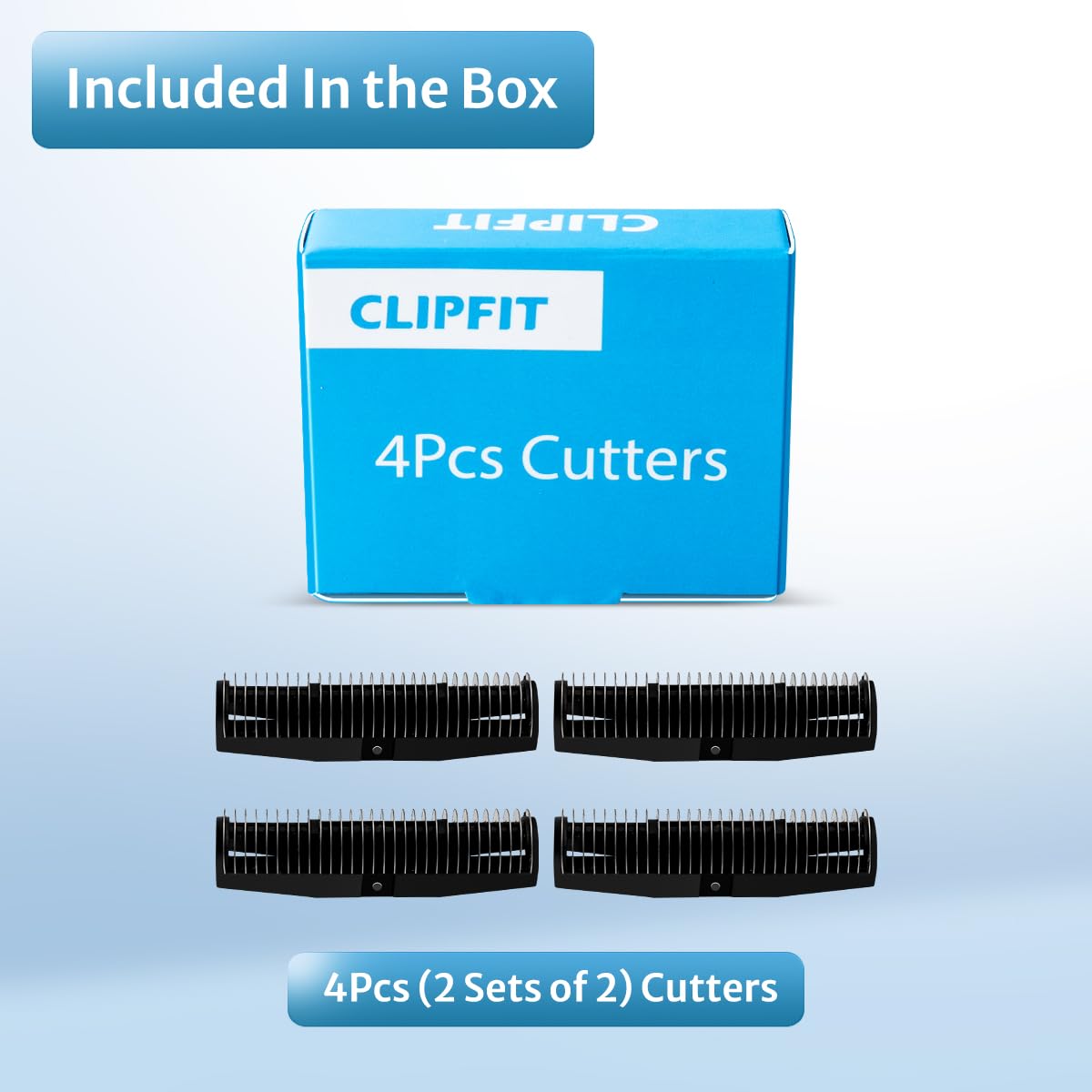 CLIPFIT paquete de cuatro hojas repuesto para cabezal de lámina, ahorro asegurado.
