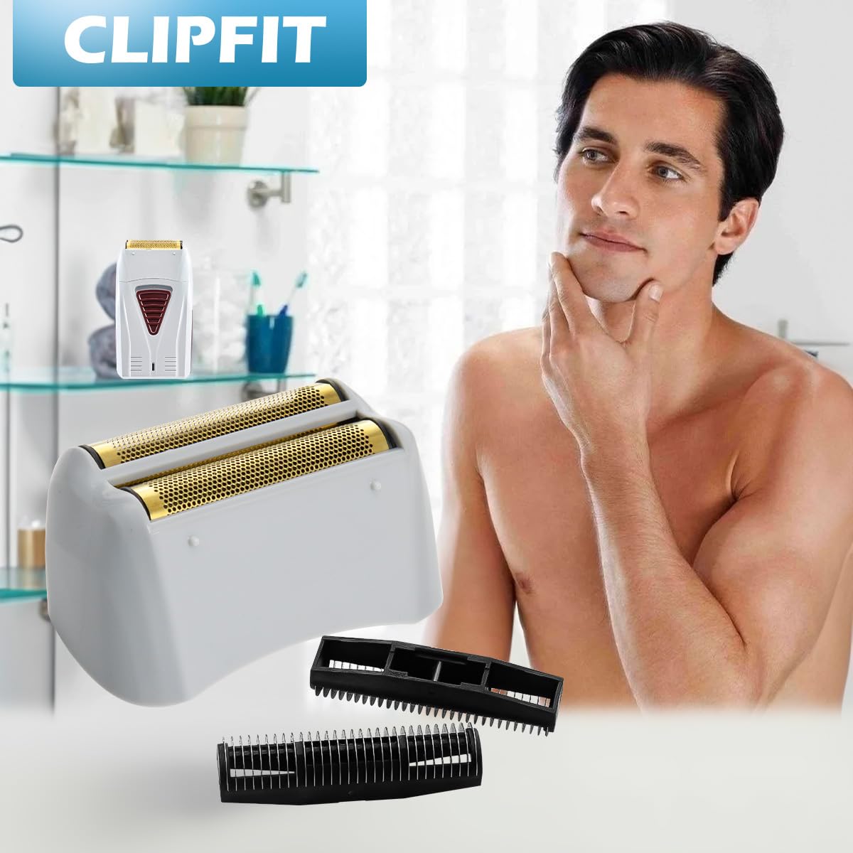 CLIPFIT reducción de tirones y enganches para un afeitado cómodo.