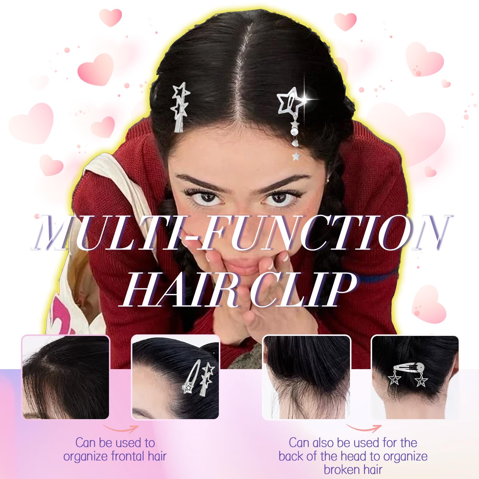 clips-estrellas-10piezas uso-fiesta: ideal para eventos y cosplay