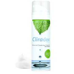 Cliradex Foam bote 1,5 oz, limpieza suave diaria de pestañas y parpados.